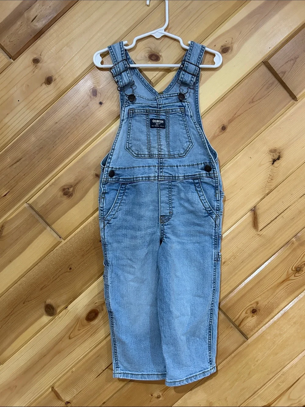 3T OshKosh B'gosh Light Blue Denim Overalls